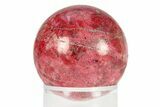 Polished Thulite (Manganian-Zoisite) Sphere - Trondheim, Norway #301498-1